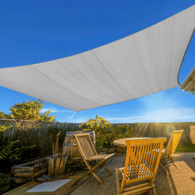 10'X13' Light Grey HDPE sunshade sail