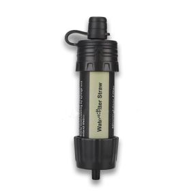 Mini Portable Filter With Water Purifier Straw (Option: Black)
